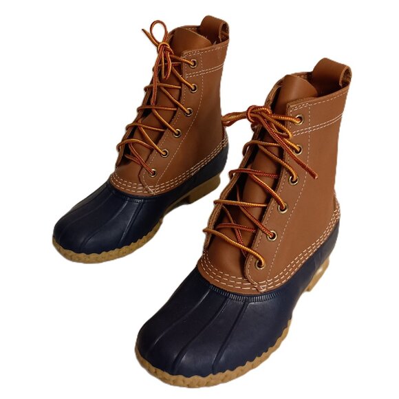 L.L. Bean Women’s Bean Boots Blue Bottom Waterproof Duck Boots Size 6M EUC - Picture 2 of 15